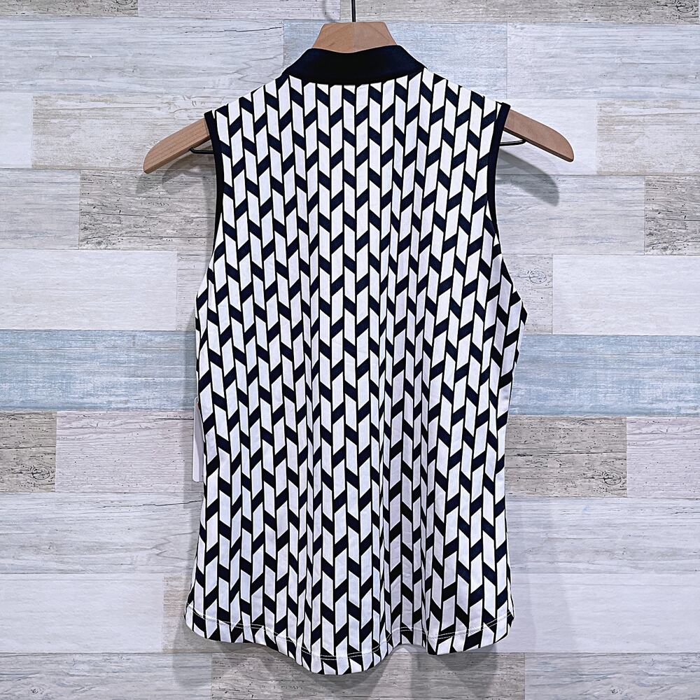 Tail White Label Darly Top Magnetic Geo Black White Golf Tennis UPF 50 Womens XS - Picture 4 of 8